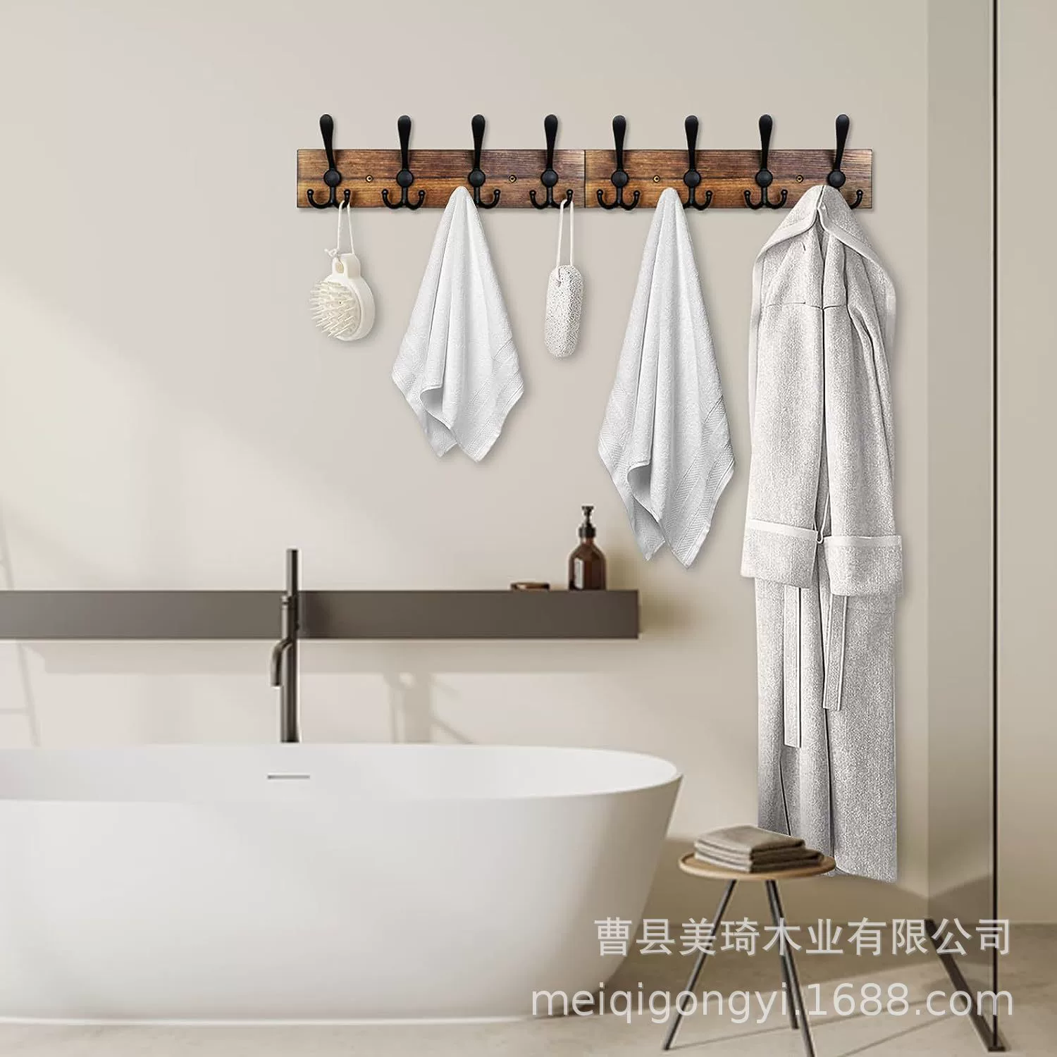 Современный простой стеллаж для хранения из цельного дерева Домашняя спальня Гостиная для хранения ключей Многофункциональный настенный стеллаж для хранения