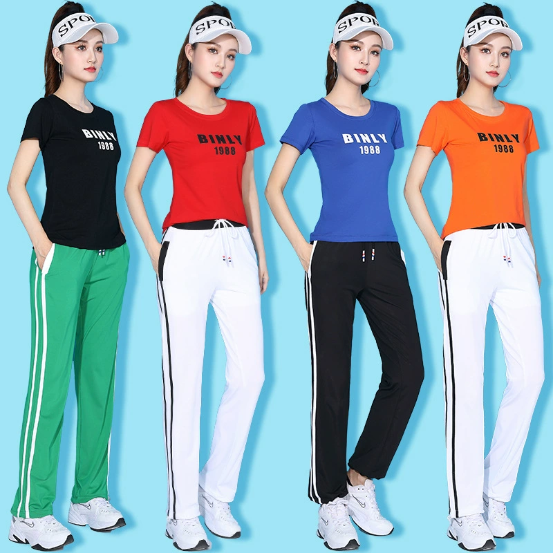 Квадратный танцевальный костюм Футболка с круглым вырезом Спортивный костюм для отдыха Костюм для бега Фитнес-костюм Командный прыгающий танцевальный костюм Танцевальный костюм больших размеров