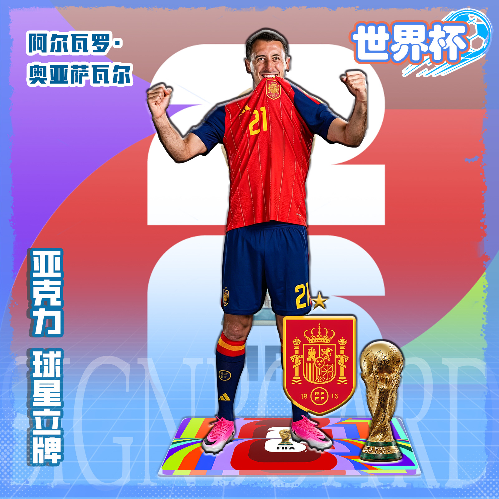 Figura Acrílica de Estrella de Fútbol de Acrílico, para Regalo de Cumpleaños