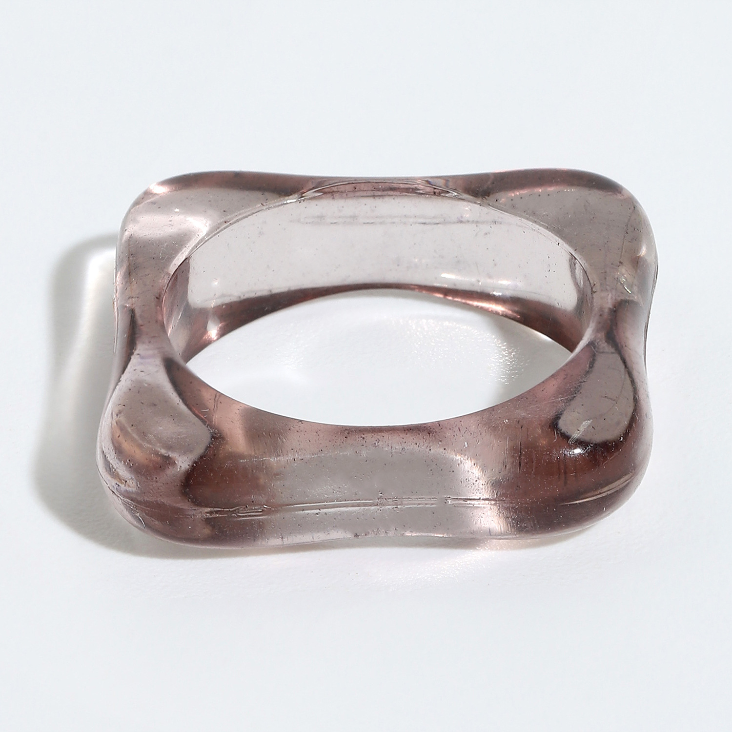 Hip-hop Color Diamond-shaped Resin Ring display picture 9