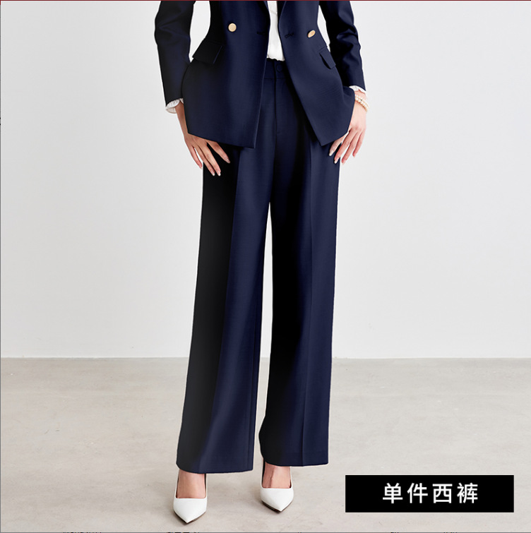 Navy blue trousers