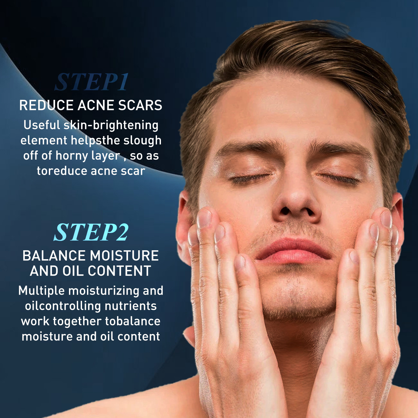 Essenza detergente per l'acne oligopeptidica da uomo: ottieni una pelle più chiara oggi stesso!_voghion.com