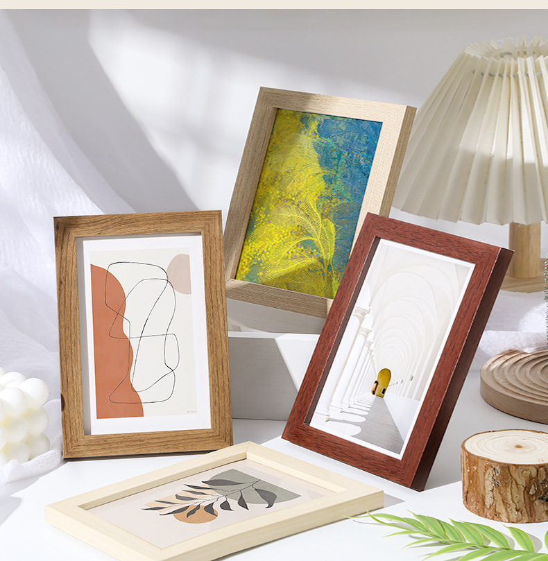 Marco de fotos pared 5 "6" 7 "8" 10 "a4 creativo simplista DIY marco de madera decoración transfronteriza