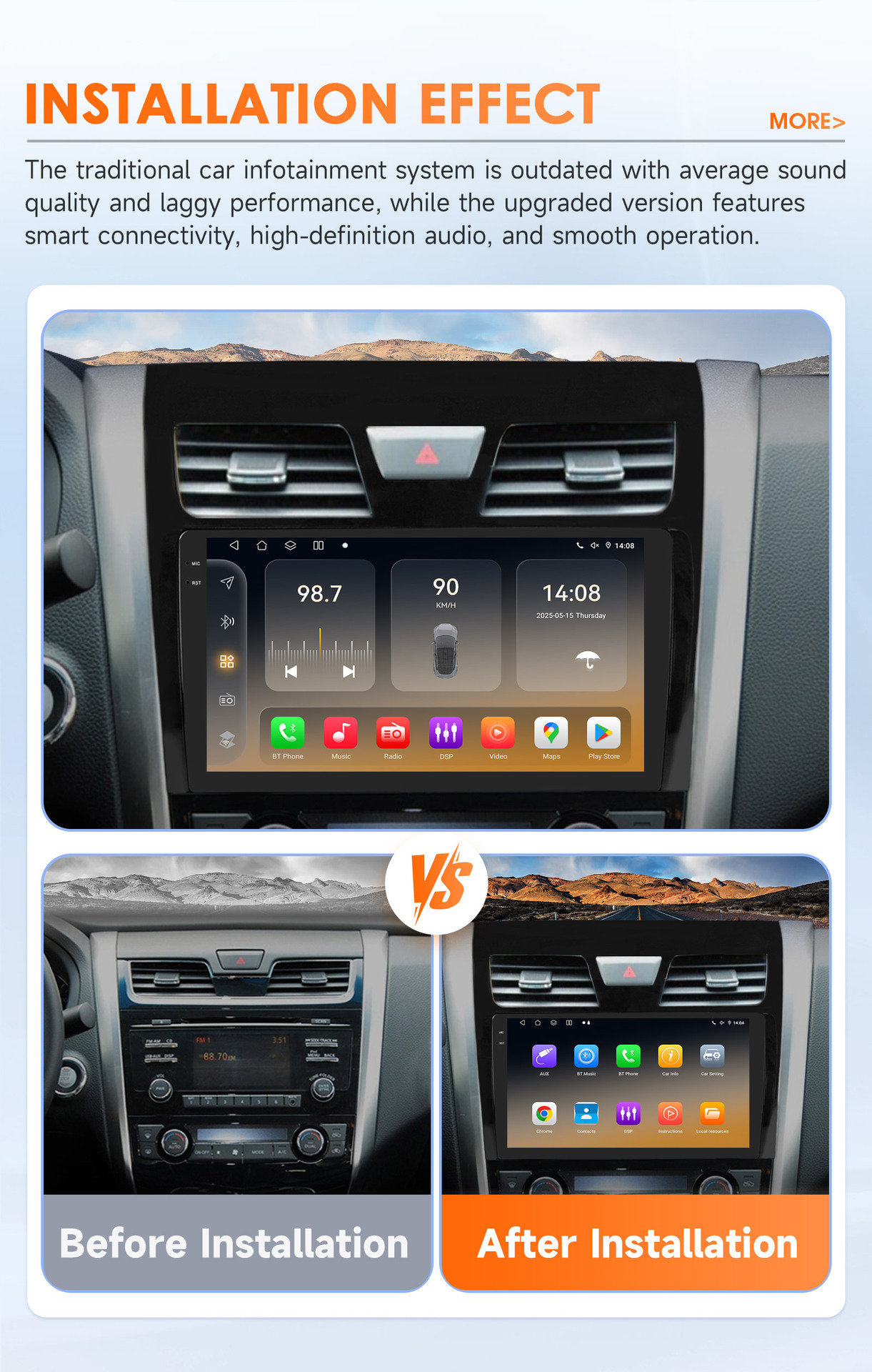 Suitable for Nissan Teana 2013-2018 models, Android navigation system all-in-one device with WIFI player, Nissan Teana