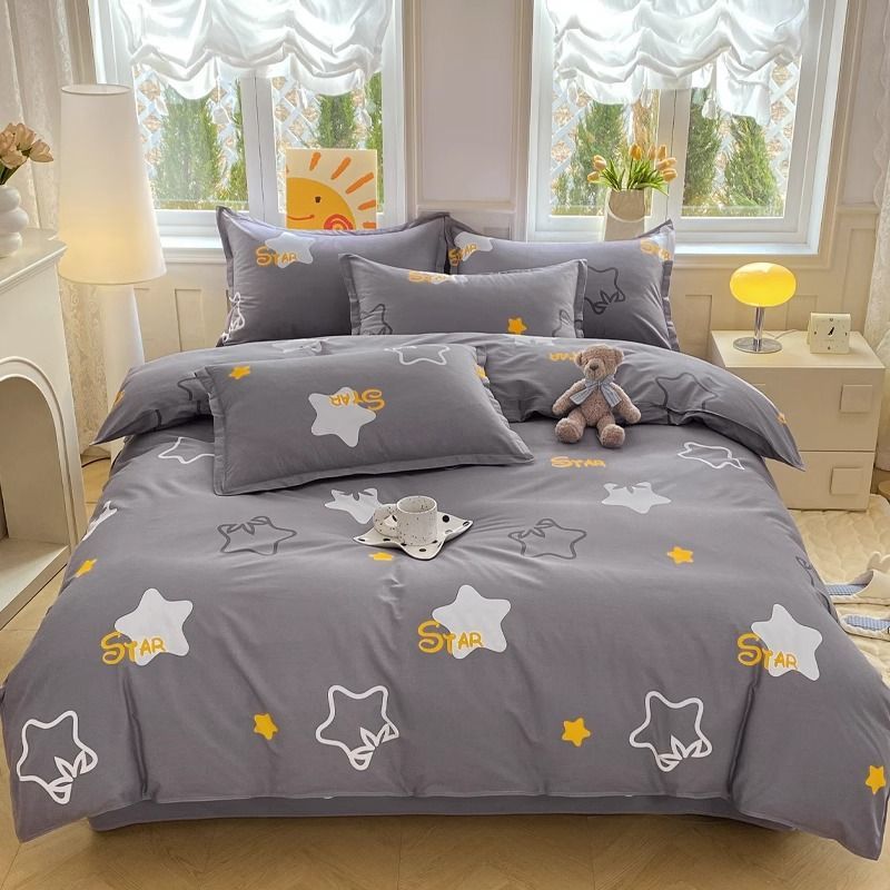 [Ligero y transpirable] funda de edredón de algodón de una sola pieza dormitorio de estudiantes individual 150x200 funda de edredón 180x220 plus