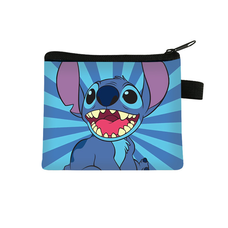 Monedero Infantil de Stitch, Popular en 2025, para Monedas, Llaves, Audífonos, Cartera de Poliéster con Dibujos Animados, Venta al Por Mayor