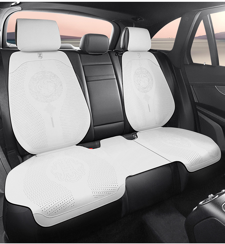 National Fashion Chinese Knot Car Seat Cushion Suede Four Seasons Universal Small Man Waist Half Bag Summer Suede Saddle Cushion Only