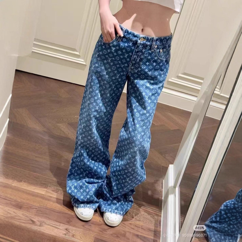 25Ss Shenzhen Nanyou High Version L Brand Ultra Heavy-Duty Premium Versatile Washed Blue Full Print Cotton Vintage Jeans 25Ss Shenzhen Nanyou High Version L Brand Ultra Heavy-Duty Premium Versatile Washed Blue Full Print Cotton Vintage Jeans