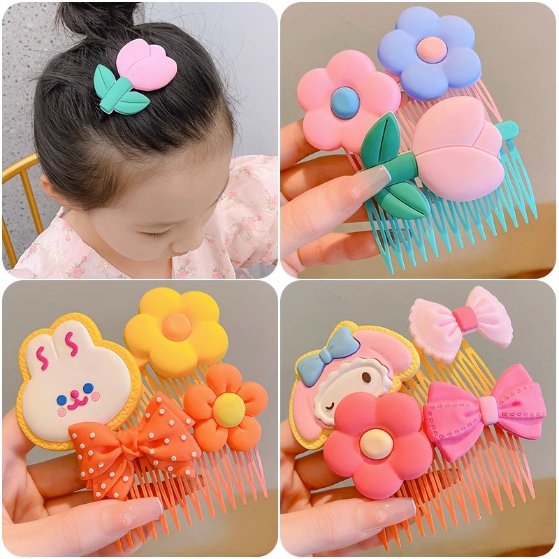 Broken hair artifact girl's hair comb hairpin hair accessories bangs hairpin cartoon headdress little girl cute baby hairband