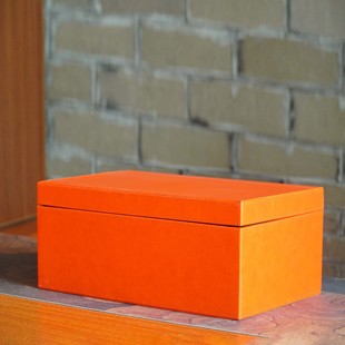 Leather Gift Box Empty Box High-End Jianzhan Master Cup Tea Cup Jade Ware One Cover Bowl 4 Cups