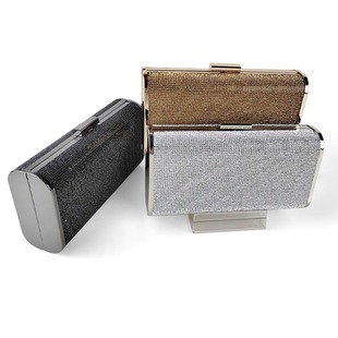 European and American Fashion Rhinestone Evening Bag Cosmetic Bag Clutch Bag Diamond Bag Dinner Diamond Small Square Bag Diamond Set Hand Bag