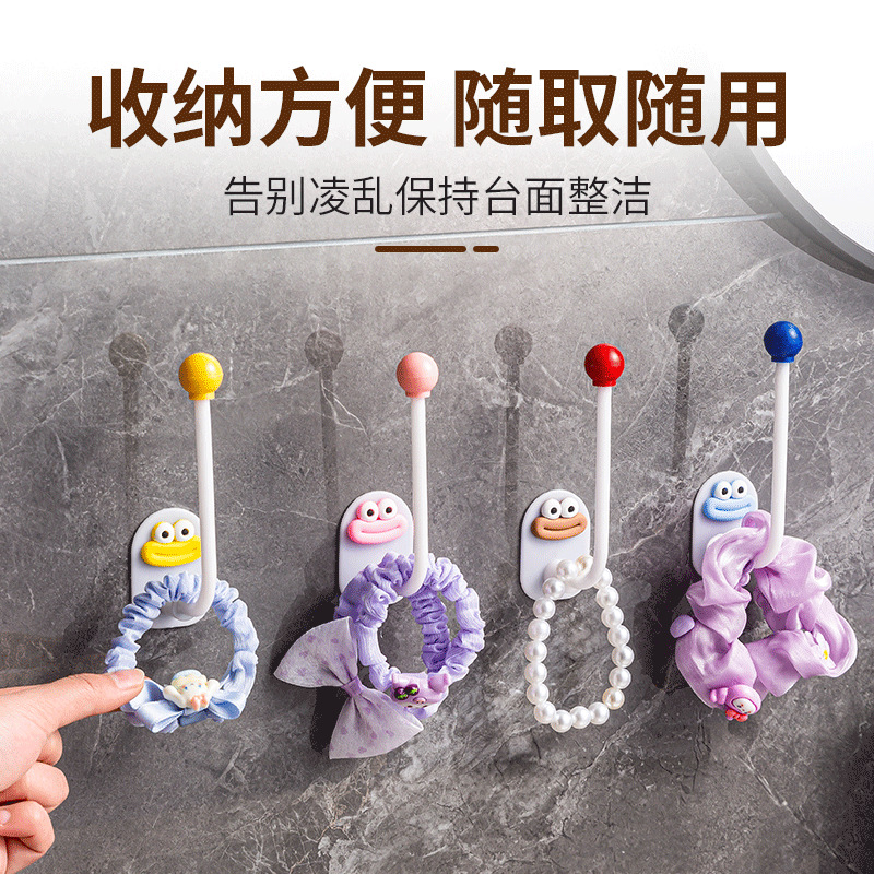 多巴胺浴室挂钩免打孔强力承重粘胶门后无痕挂衣钩卫生间发夹粘钩