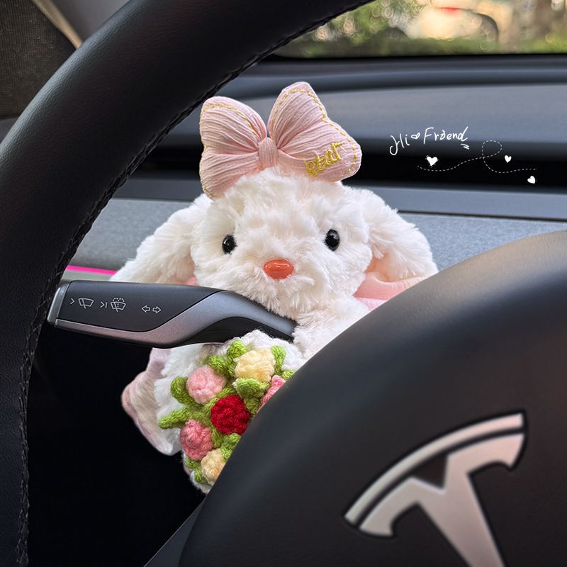 Car Interior Decorations for Women, High-End Car Wiper Dolls, Turn Signal Lights, Creative and Cute Gear Shift Decorations