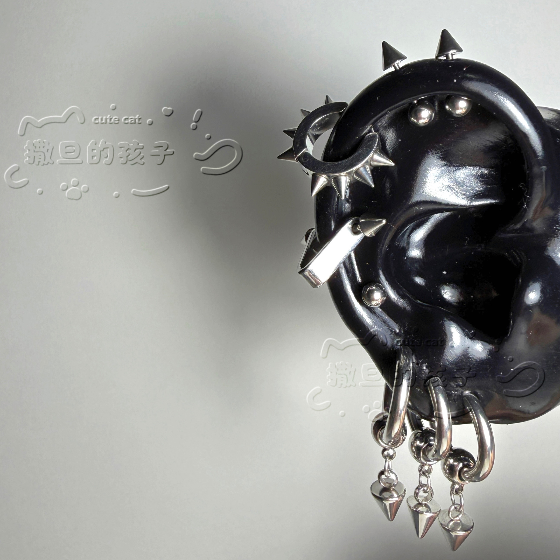Labret stud lip piercing jewelry styling detail