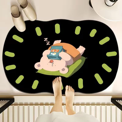 Diatom Mud Mat Dirty and, Avtomobil döşəmə paspasları - bear-lying-flat-4060cm-diatom-mud