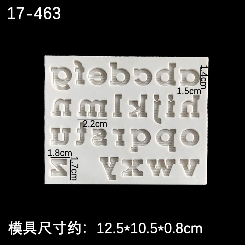 26 letras inglesas tamaño molde de silicona digital creativo hornear decoración arcilla epoxi cerámica suave image 11
