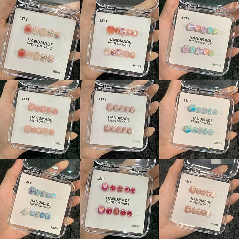 Kuromi Cartoon Children's Wearable Nails, Cute and Simple Self-Adhesive Nails, Little Girl's Nail Artifact, High-Looking Nails