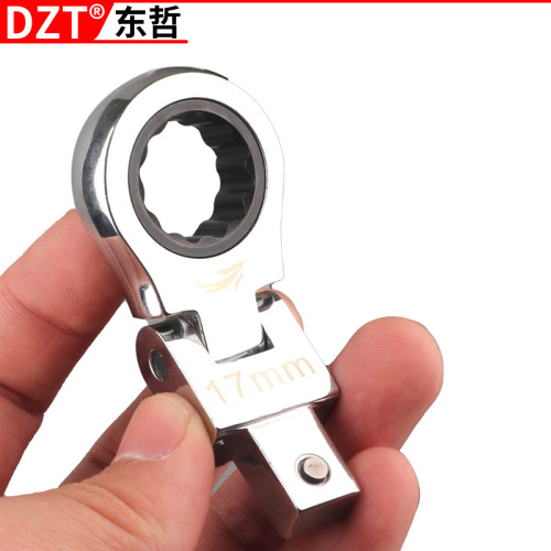 Portable 8-piece set of oscillating head removable ratchet wrench 180° rotating oscillating ratchet gear wrench