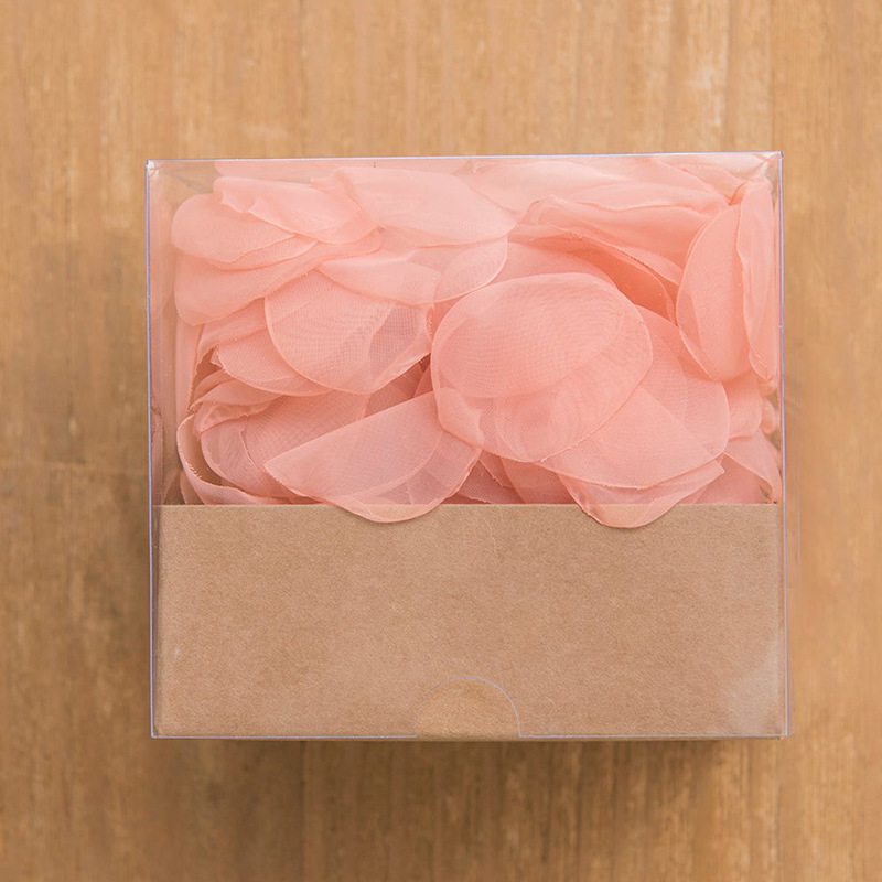 透明仿真玫瑰花雪纱仿真花花瓣婚礼摆台情人节告白仪式装饰材料