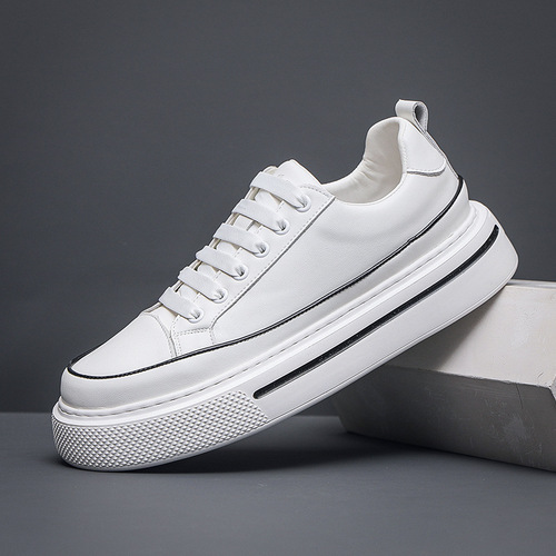 Mens Leather Skate Shoes Autumn New Youth Fashion Trend European Version Sliding Leisure Flat Shoes Wenzhou Shoes Dropshipping
