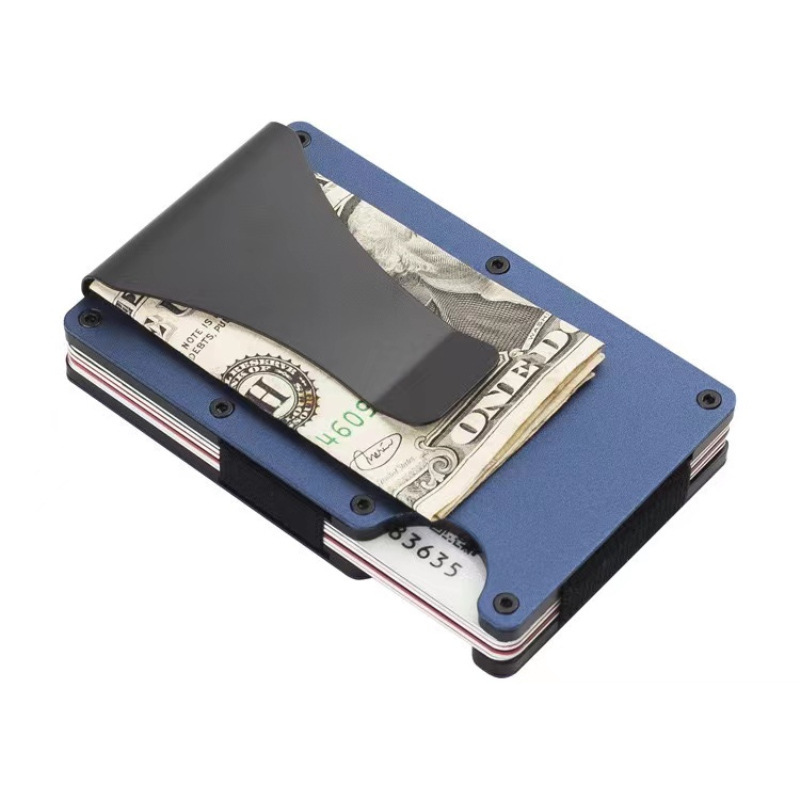 Unisex Solid Color Aluminium Alloy Open Wallets display picture 2