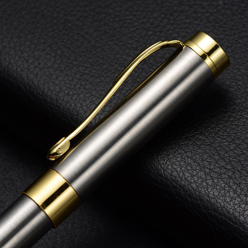Bolígrafo de metal giratorio de acero inoxidable Bolígrafo de regalo Bolígrafo de impresión Bolígrafo publicitario Bolígrafo de hotel Papelería de oficina