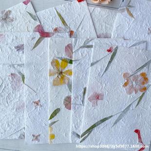 Rice Paper Special Paper Floral Special Paper Handmade Paper Floral Ledger Vintage Paper Material Straw Paper Texture Paper Dongba Flower