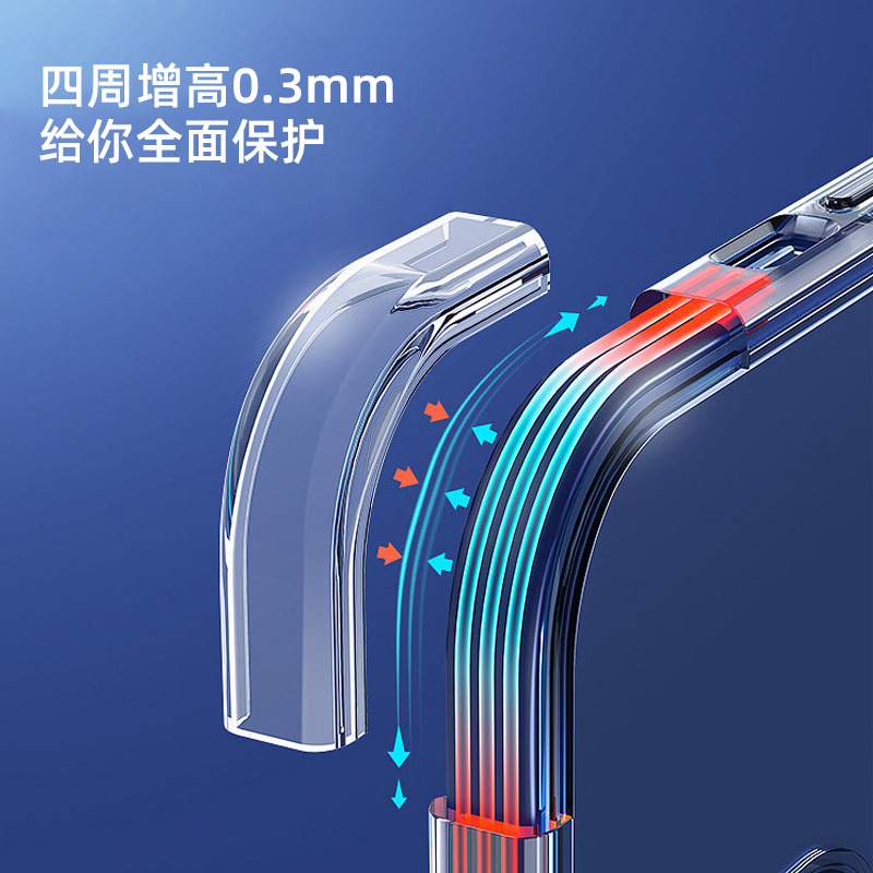 Aplicable a la cáscara protectora magnética transparente de la serie iPhone15 de la cáscara del teléfono móvil de Apple 15Pro MagSafe carga inalámbrica