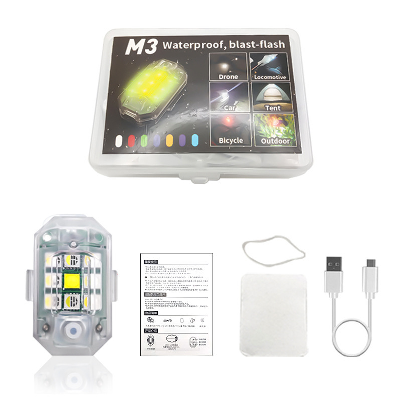 Control remoto de motocicleta LED flash auto decoración de advertencia luz trasera luz de avión luz de coche eléctrica luz piloto