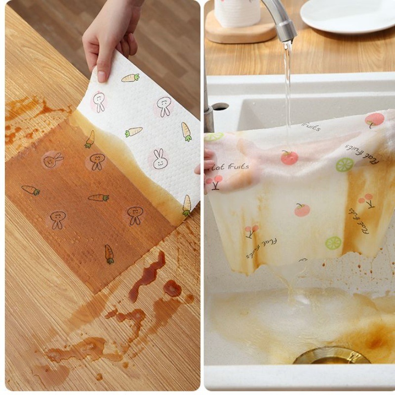 怠け者用雑巾、乾湿両用使い捨て食器洗い布、家庭用清掃用品、キッチンペーパー、ペーパータオル、家庭用|undefined
