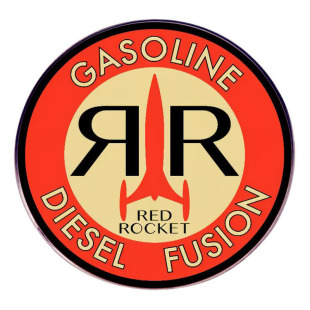 American Drama Radiation Brooch Red Rocket Gas Pipe Fuel Pin Badge Metal Alloy Badge Accessories