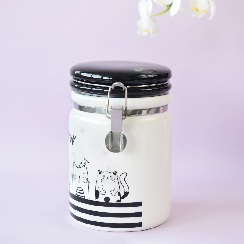 Fábrica directa de nuevos tanques de almacenamiento de cerámica fresca, una serie de tanques de almacenamiento de tanques de sellado para gatos, Amazon.