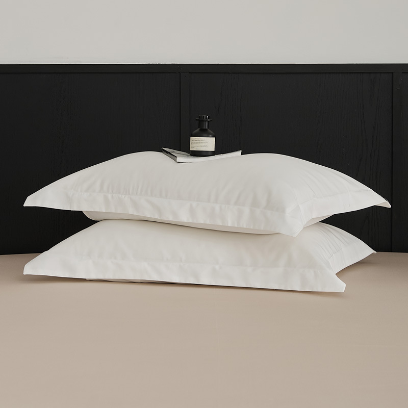 Nuevo par de fundas de almohada de algodón de fibra larga de algodón, un par de fundas de almohada