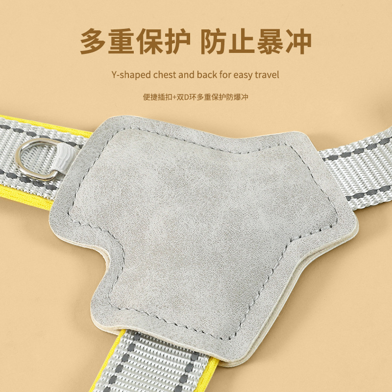 Nueva correa para el pecho para perros, malla transpirable, correa para mascotas, silla de montar, cuerda para perros, suministros para mascotas al por mayor