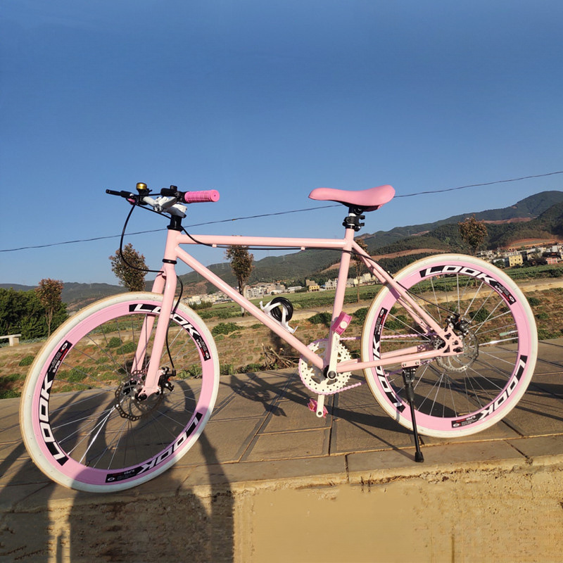 Bicycles for Men and Women, Variable Speed Reverse Brake, Color Women's Road Racing Inch Student Bicycle