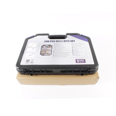 Woodworking Tool Set 246 Pieces Drill Bit Set Including Twist Drills, Hammer Drills, Woodworking Bits, Hole Openers, and Bit Group