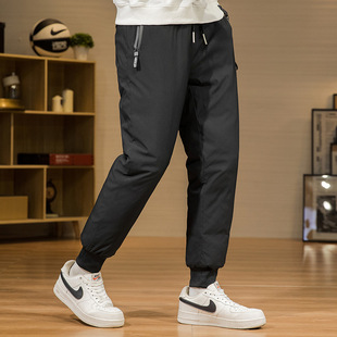 Fashion New Down Pants Winter Thickened Casual Warm Windproof White Duck Down Pants Outer Wear Cold-proof Sports Pants