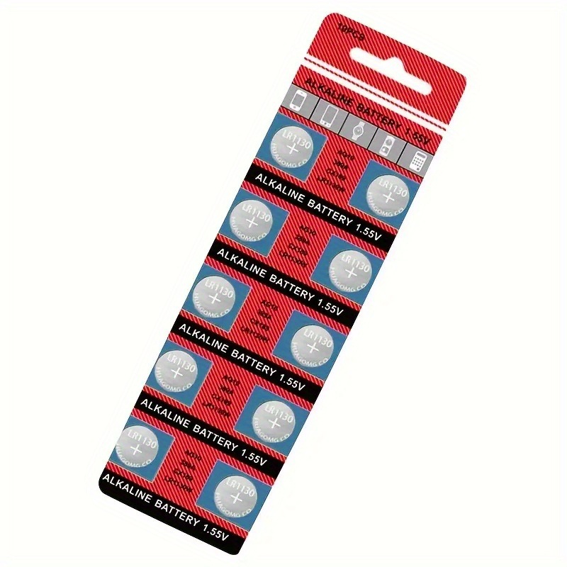 AG10手表电池 LR1130W纽扣电子1.55V电池手表玩具卡装电池批发