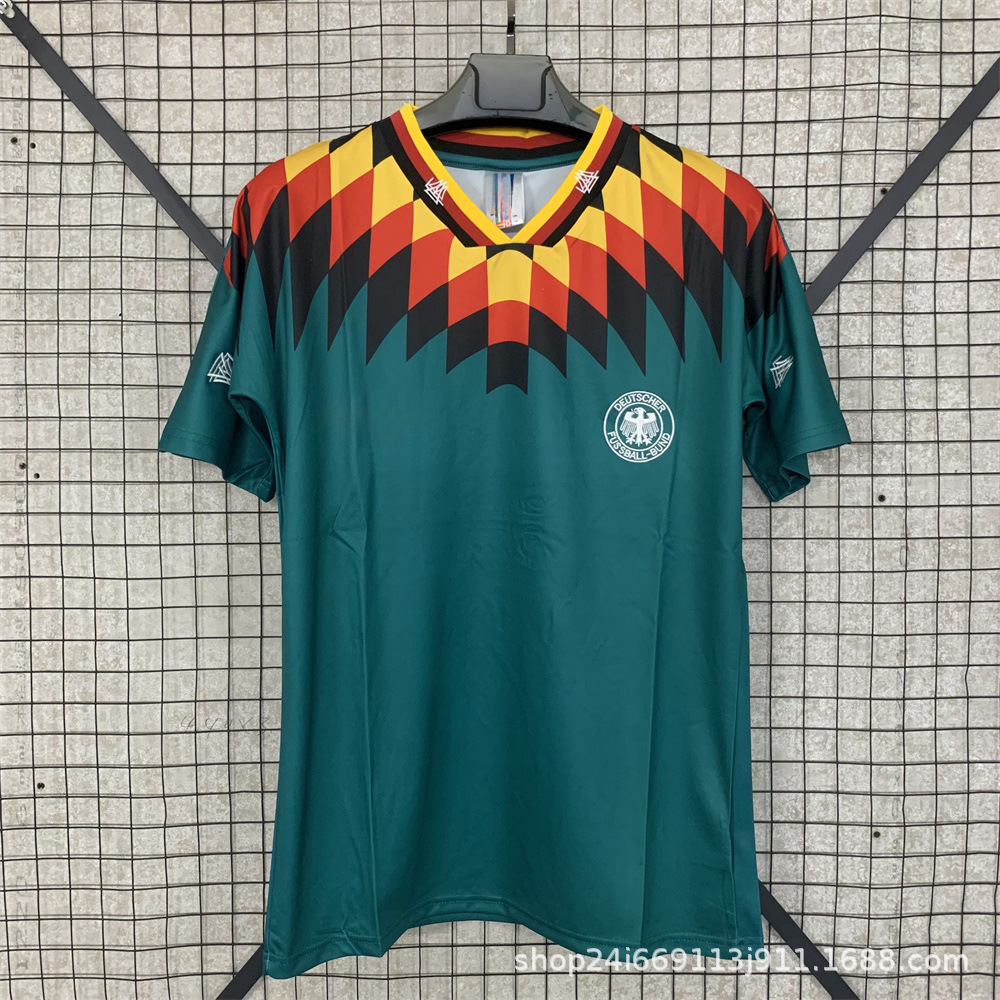 Camiseta de fútbol tailandesa retro Selección nacional Brasil Francia Argentina Portugal Camiseta de manga corta al por mayor Número de impresión