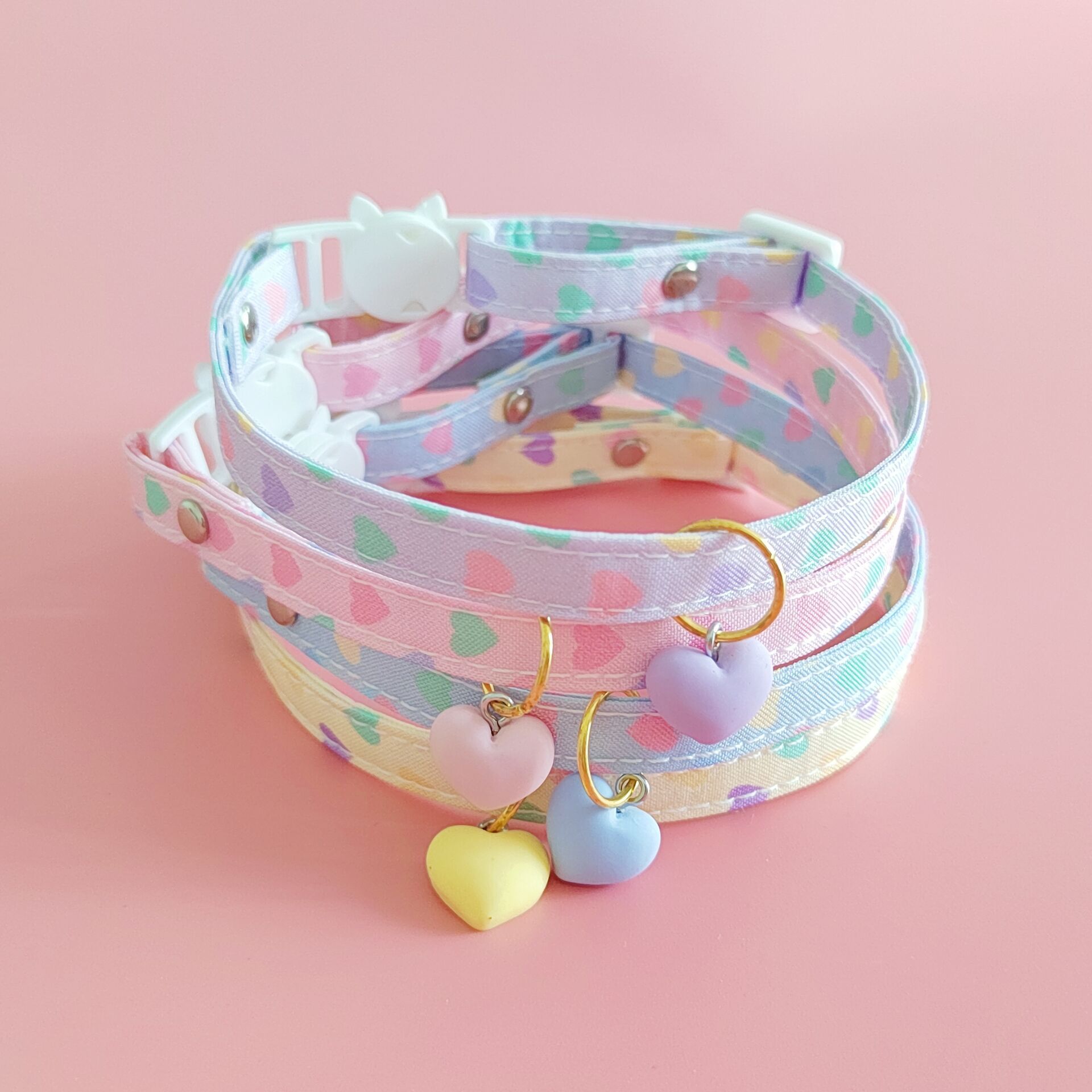 Sweet Polyester Cartoon Star Heart Shape Pet Collar display picture 1