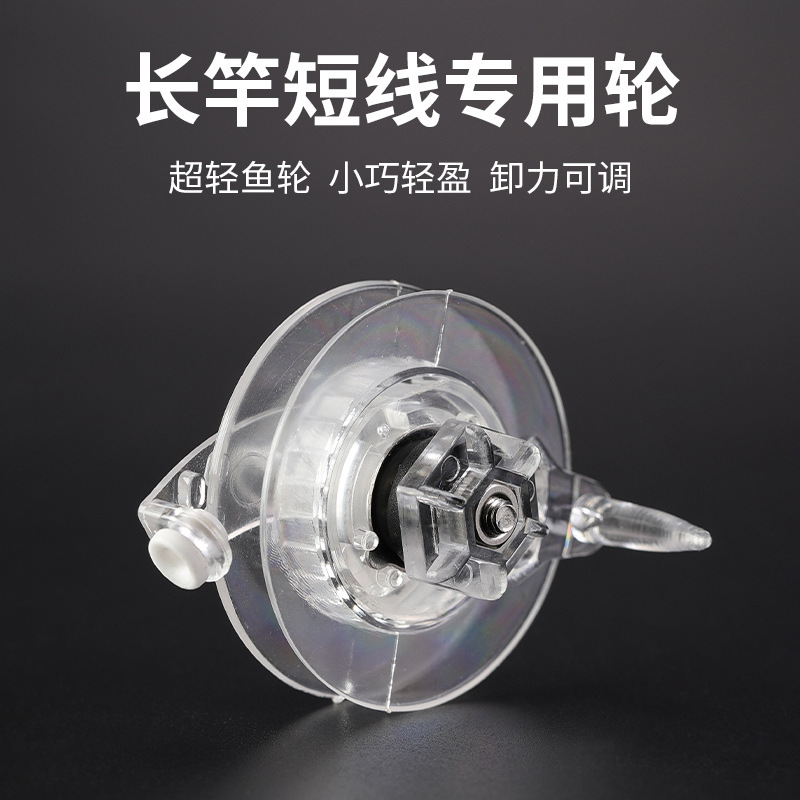 台州传统钓绕线轮手杆配件轮鱼杆短线超轻塑料放线小轮子鱼轮渔具