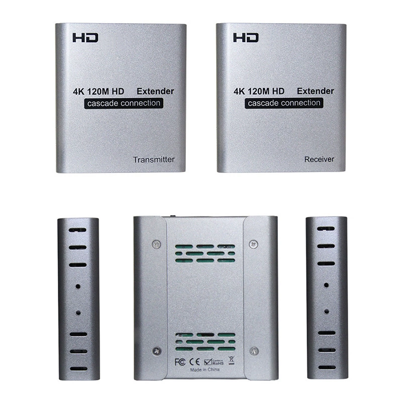 Удлинитель HDMI 120 метров HDTV до RJ45 передача сетевого сигнала по одному кабелю с усилителем сигнала и ИК-инфракрасный
