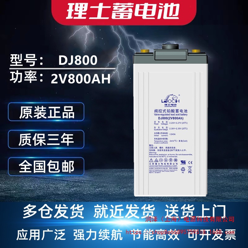 LEOCH理士DJ800/2V800AH 机房通讯免维护UPS不间断电源铅酸蓄电池