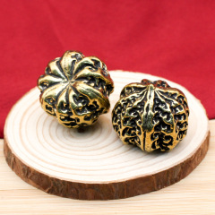 黃銅實心古玩老年人健身手把件乾坤核桃鎮紙擺件文玩配件工藝禮品