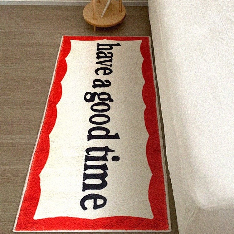 Bed blanket red INS wind carpet letter letter letter bedroom bedroom…