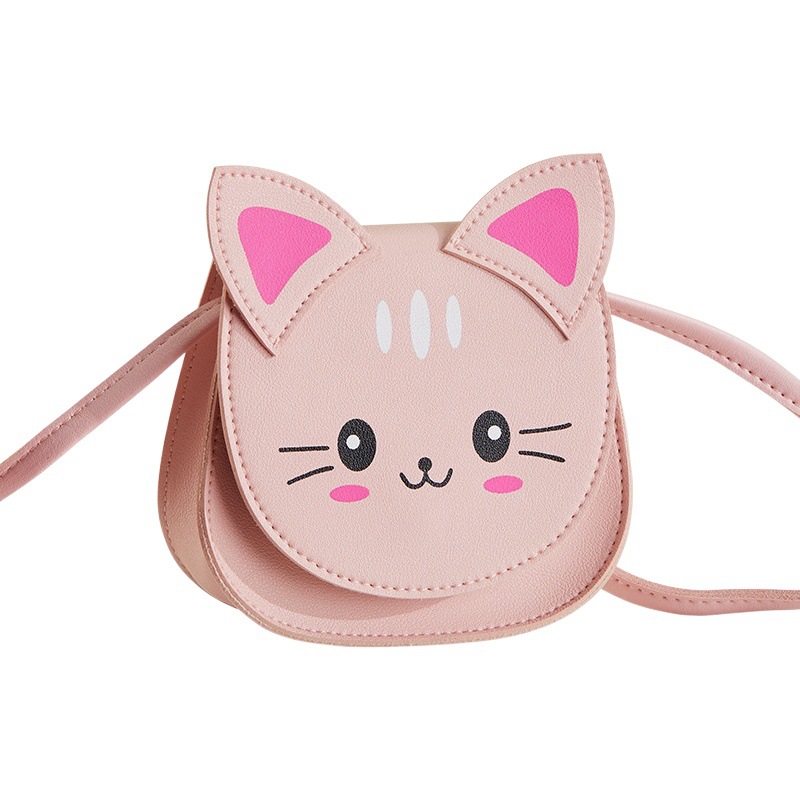 New Cat Crossbody Bag Cartoon Cute Children Shoulder Bag Little Girl Fashion Accessories Bag Mini Coin Purse