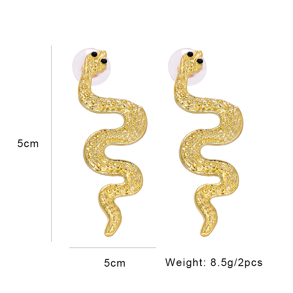 new trendy snakeshaped earrings personality exaggerated long earringspicture1