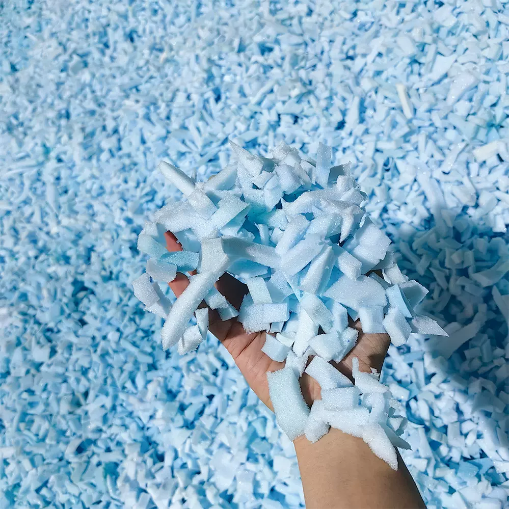 批发切粒慢回弹碎海绵颗粒凝胶记忆海绵打包填充沙发棉废海绵打包