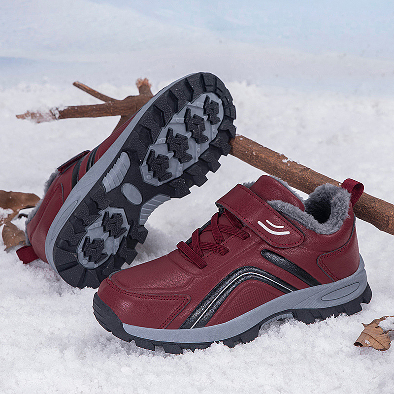 Nuevos zapatos para ancianos otoño e invierno para mujer, más zapatos de algodón grueso de terciopelo, zapatos deportivos antideslizantes para caminar, botas de nieve cálidas para mamá
