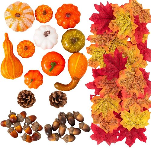 Mixed color packaging Amazon 8cm simulated maple leaf wedding photo scene props long term